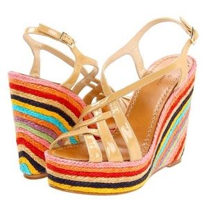 Kate Spade Rainbow wedges